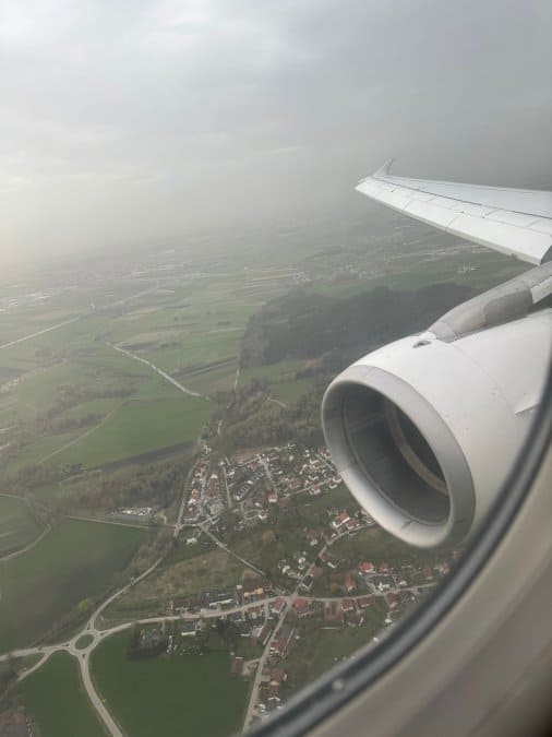Final descent into Prague. Keep swallowing all the way down.