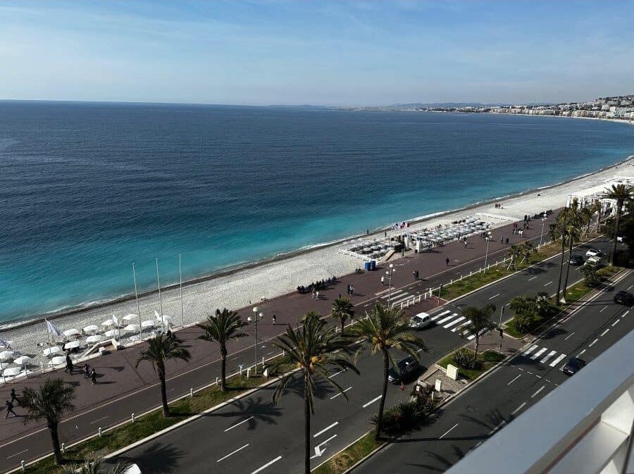 Main road along the coast in Nice France